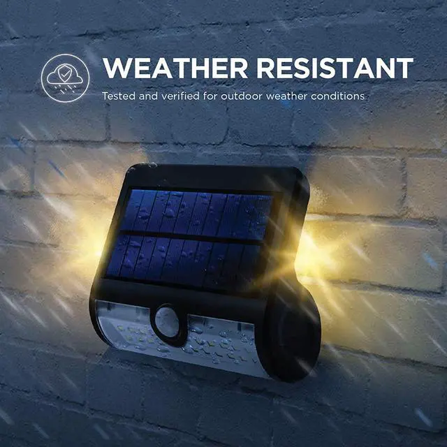 Alt view image 5 of 8 - Home Zone Security Motion Sensor Outdoor Light - Solar Light Outdoor Dual Lighting Mode Wall Mounted Accent and Flood Light, 2-Pack