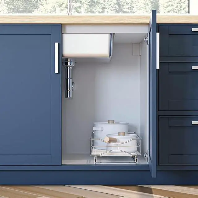 Alt view image 3 of 7 - Home Zone Living Pull Out Drawer Cabinet Organizer, 11" W x 21" D