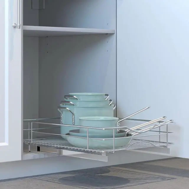 Alt view image 2 of 7 - Home Zone Living Pull Out Drawer Cabinet Organizer, 17" W x 21" D