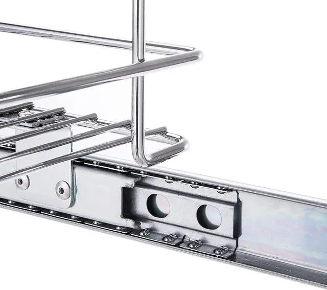 Alt view image 4 of 6 - Home Zone Living Pull Out Kitchen Cabinet Organizer with Two Tiers of Storage, 14 W x 20 D
