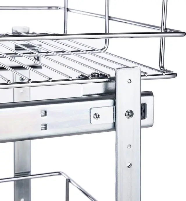 Alt view image 5 of 6 - Home Zone Living Pull Out Kitchen Cabinet Organizer with Two Tiers of Storage, 14 W x 20 D