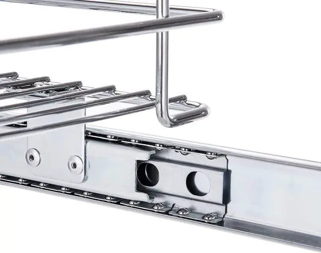 Alt view image 4 of 6 - Home Zone Living Pull Out Kitchen Cabinet Organizer with Two Tiers of Storage, 7 W x 20 D