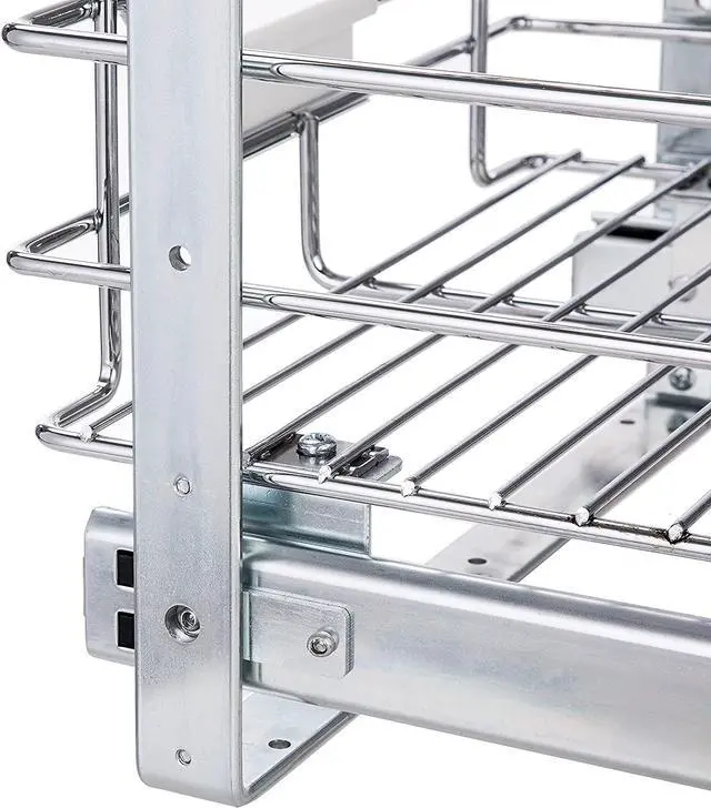 Alt view image 5 of 6 - Home Zone Living Pull Out Kitchen Cabinet Organizer with Two Tiers of Storage, 7 W x 20 D