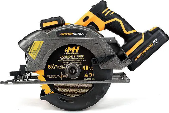 Alt view image 6 of 7 - MOTORHEAD 6-1/2-Inch 40-Tooth Precision Fine-Finish Tungsten Carbide Tip Circular Saw Blade, Thin Kerf, Non-Stick, Corrosion-Resistant, 5/8 Arbor, Universal: Corded & Cordless, 40T, USA-Based Support