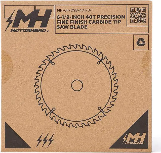 Alt view image 7 of 7 - MOTORHEAD 6-1/2-Inch 40-Tooth Precision Fine-Finish Tungsten Carbide Tip Circular Saw Blade, Thin Kerf, Non-Stick, Corrosion-Resistant, 5/8 Arbor, Universal: Corded & Cordless, 40T, USA-Based Support