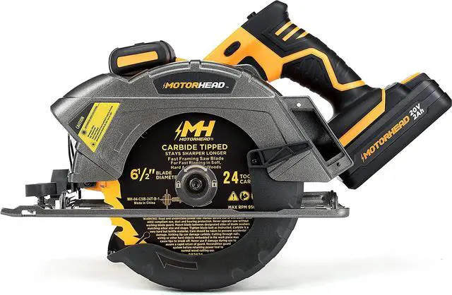 Alt view image 6 of 7 - MOTORHEAD 6-1/2-Inch 24-Tooth Fast Framing Tungsten Carbide Tip Circular Saw Blade, Thin Kerf, Non-Stick, Corrosion-Resistant, 5/8 Arbor, Universal: Corded & Cordless, 24T, USA-Based Support