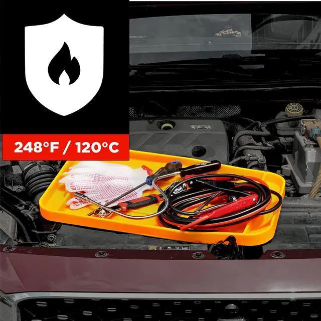 Alt view image 4 of 7 - MOTORHEAD Super Grip Silicone Tool Tray Set (4-Piece: 23, 16, 12 & 4) Magnetic, Non-Slip, Anti-Scratch, Oil & Solvent Proof, Withstands Temperatures Up to 248°F/120°C, Non-Conductive & Anti-Static