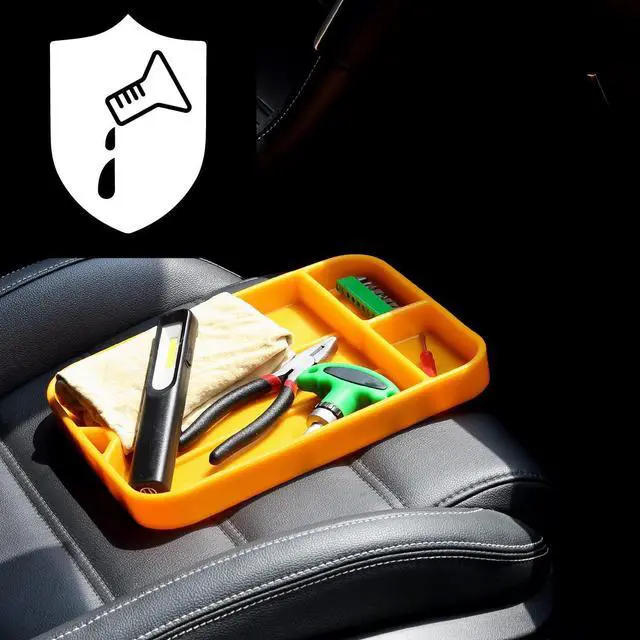 Alt view image 5 of 7 - MOTORHEAD Super Grip Silicone Tool Tray Set (4-Piece: 23, 16, 12 & 4) Magnetic, Non-Slip, Anti-Scratch, Oil & Solvent Proof, Withstands Temperatures Up to 248°F/120°C, Non-Conductive & Anti-Static