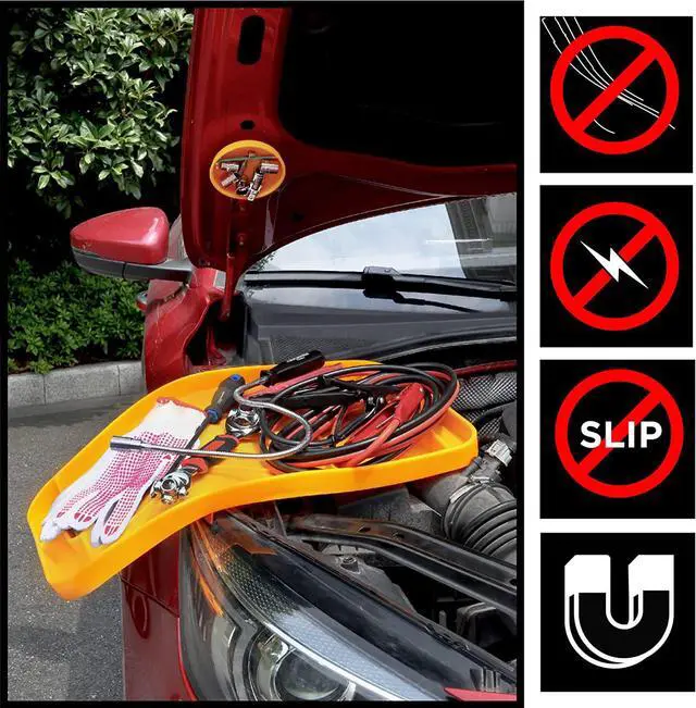 Alt view image 3 of 7 - MOTORHEAD Super Grip Silicone Tool Tray Set (4-Piece: 23, 16, 12 & 4) Magnetic, Non-Slip, Anti-Scratch, Oil & Solvent Proof, Withstands Temperatures Up to 248°F/120°C, Non-Conductive & Anti-Static