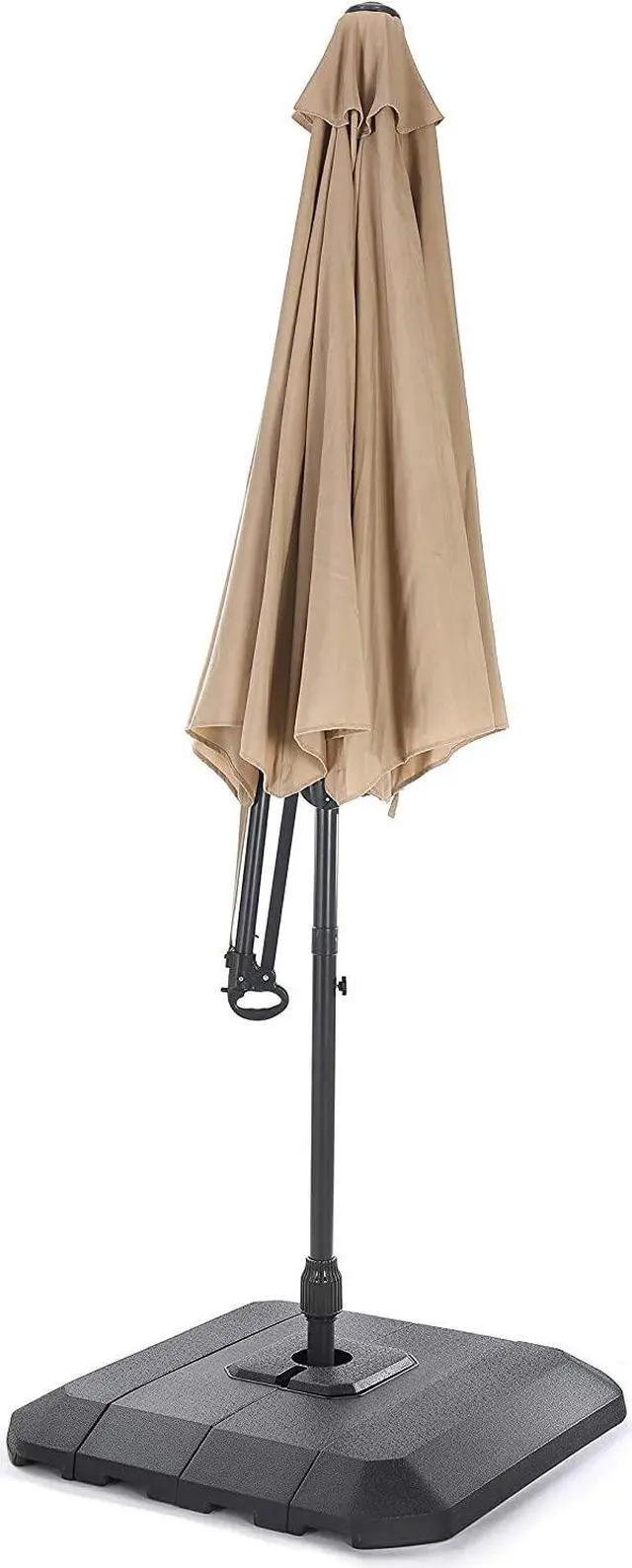 Alt view image 6 of 7 - Home Zone Living 168lb Offset Cantilever Fillable Patio Umbrella Base Stand, 18in, Pole Holder, Water, Sand, Fits Poles Up to 1.9(48mm) Diameter, UV Resistant, Lawn, Deck, Backyard, Garden, USA-Based