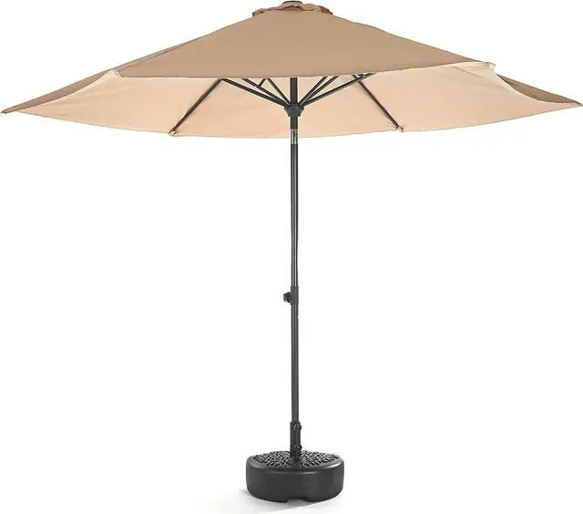 Alt view image 7 of 7 - Home Zone Living 40lb Half Round Fillable Patio Umbrella Base Stand, 18in, Pole Holder, Water or Sand, Fits Poles Up to 1.9in(48mm) Diameter, UV Resistant, Lawn, Deck, Backyard, Garden, USA-Based