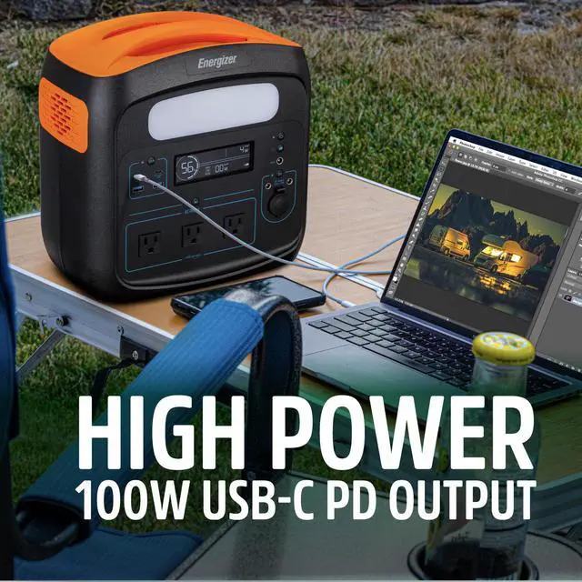 Alt view image 7 of 7 - Energizer 960W Portable Power Station, LiFePO4, Solar Generator, 110V/700W Pure Sine Wave AC Outlet, USB-C PD 100W, LED, Perfect for Outdoor Use, Home Emergencies, Power Outages, RV, Camping, CPAP