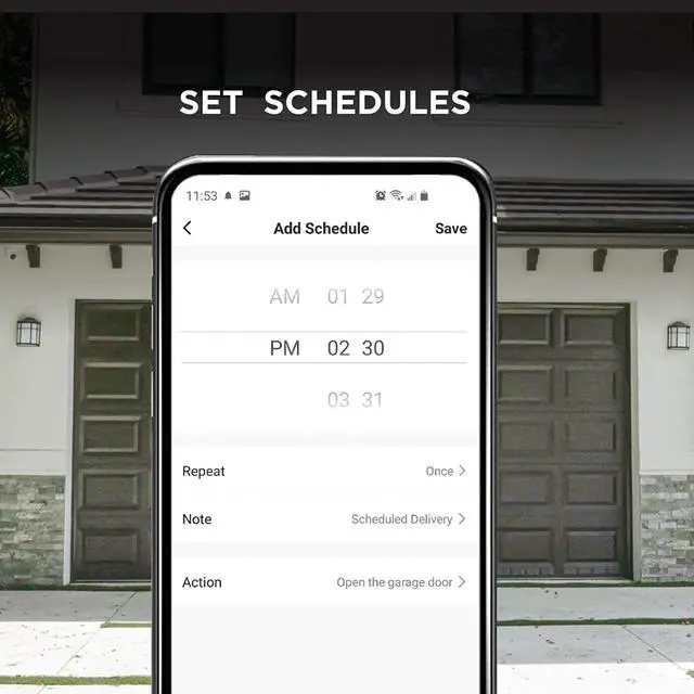 Alt view image 3 of 6 - Home Zone Security Smart Garage Door Opener - 2.4GHz Wireless Remote APP Control Enabling Garage Controller (for Sectional Garage Door Systems)