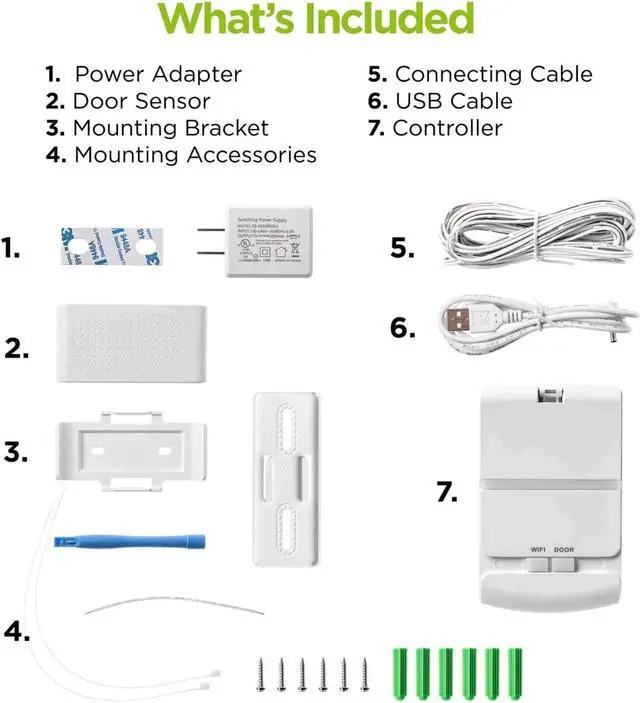 Alt view image 6 of 6 - Home Zone Security Smart Garage Door Opener - 2.4GHz Wireless Remote APP Control Enabling Garage Controller (for Sectional Garage Door Systems)