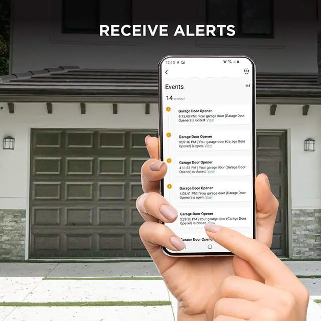 Alt view image 4 of 6 - Home Zone Security Smart Garage Door Opener - 2.4GHz Wireless Remote APP Control Enabling Garage Controller (for Sectional Garage Door Systems)