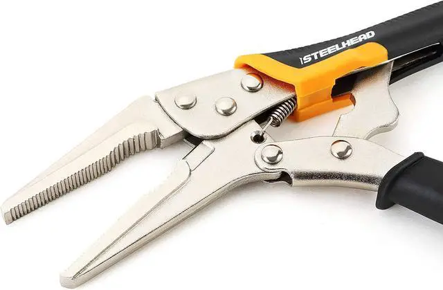Alt view image 4 of 7 - STEELHEAD 3-Piece Locking Pliers Set, 10-inch Curved Jaw, 7-Inch Curved Jaw & 6-1/2 Long Nose Straight Jaw, Integrated Wire Cutter, USA-Based Support