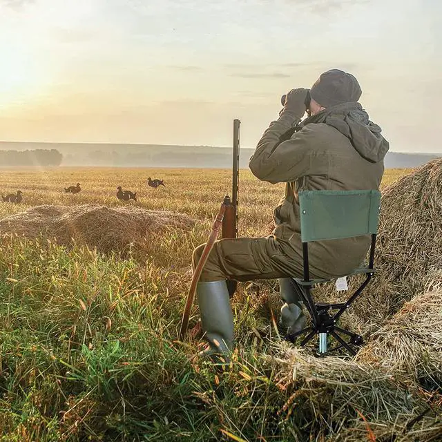 Alt view image 7 of 8 - ARROWHEAD OUTDOOR 360° Degree Swivel Hunting Chair Stool Seat, Perfect for Blinds, No Sink Feet, Supports up to 225lbs, Carrying Case, Steel Frame, Fishing, High-Grade 600D Canvas, USA-Based Support