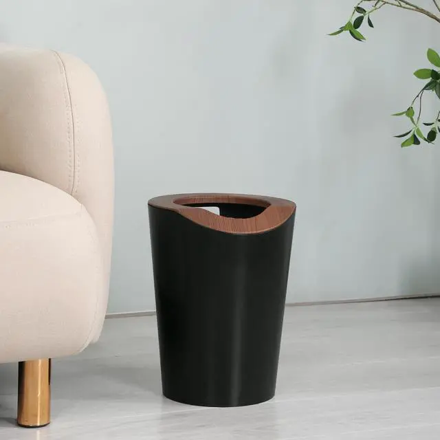 Alt view image 7 of 7 - Home Zone Living 2.3 Gallon Small Trash Can, Round Wastebasket with Open Top, Serene Green, Virtuoso Collection, 2-Pack
