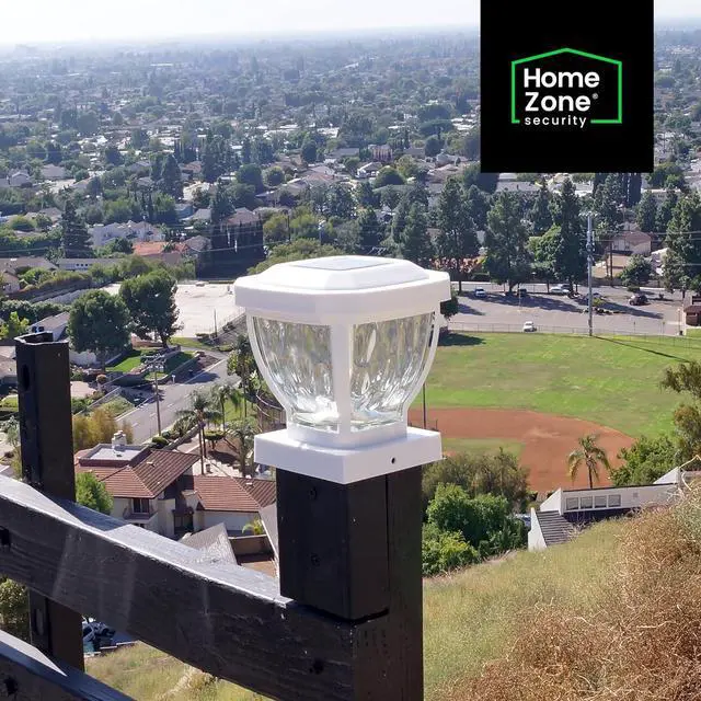 Alt view image 2 of 7 - Home Zone Security Solar Post Cap Lights - LED 4x4 (3.5 x 3.5 in.) Post Lights, White, 2-Pack