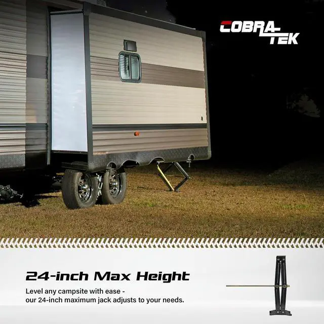 Alt view image 4 of 7 - Scissor Jacks for RV Camper Trailer | J-5000 Stabilizer Leveling Effortless Heavy Duty 5000 lbs Trailer Jack | Convenient Trailer Jack Stand and Stabilizer Jacks with 24 Inch Height