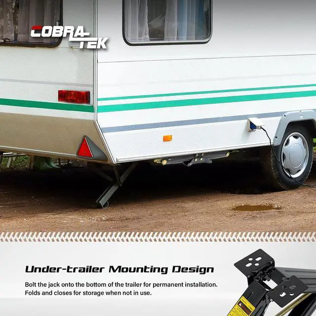 Alt view image 2 of 7 - Scissor Jacks for RV Camper Trailer Stabilizer Leveling Trailer Jack Heavy Duty 5000 lbs Trailer Jack 30 inch Height