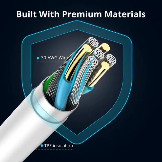 Alt view image 3 of 7 - USB C to Lightning Cable, 3FT Type C iPhone Charger Cable  Compatible with iPhone 14, 13, 12, 11 Pro Max, XR, XS, X, 8, 7, 6 Plus, SE, iPad  CarPlay & Fast Charging
