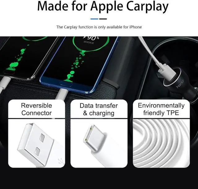 Alt view image 6 of 6 - USB A to USB Type C Cable  3FT Fast Charging & Data Sync, Universal Compatibility - White, Single Pack