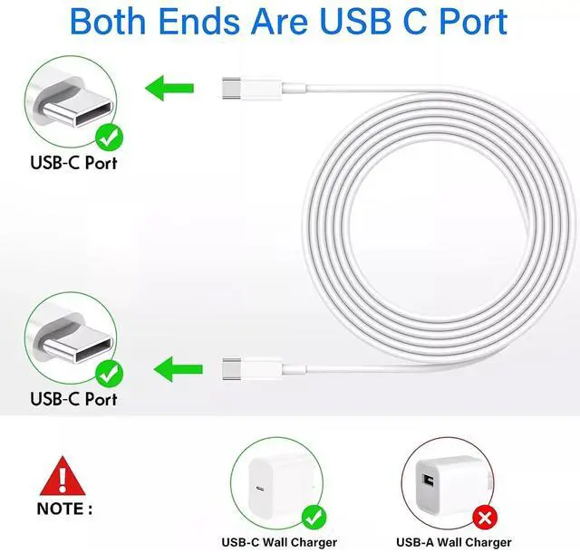 Alt view image 6 of 7 - USB C to USB C Cable 3FT, [60W Fast Charging] Type-C Charger Cord Compatible with iPhone 16/16 Pro/16 Plus/16 Pro Max, iPhone 15 Series, MacBook Pro, iPad Pro, Samsung Galaxy S20/S20 Ultra/Note 10/10+