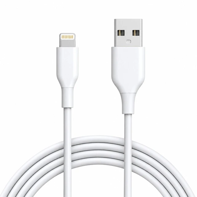 Main image of YUEYAWAN USB-A to Lightning Cable, 3 ft White Charging and Sync Cord