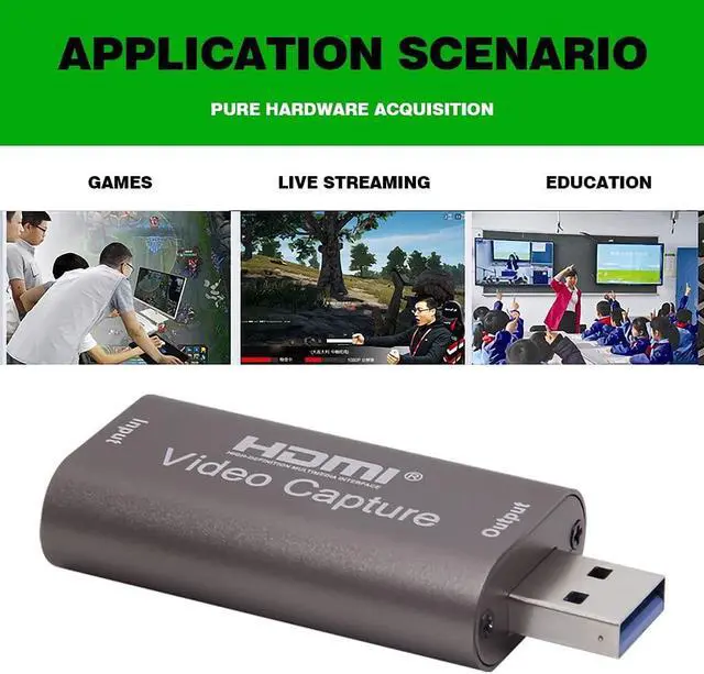 Alt view image 4 of 7 - Mini Portable USB3.0 HDMI Audio Video Capture Card,4k Hdmi Graphic Capture Card to USB 3.0 Video Recorder Card Box for PS4 Game DVD Camcorder HD Camera Recording Live Streaming