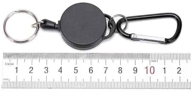 Alt view image 2 of 3 - LLavero de cuerda de alambre de acero resistente, accesorio deportivo retráctil de retroceso, alarma, Antipérdida, esquí, tarjeta de identificación, correa para teléfono