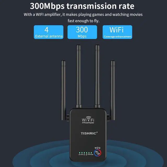 Alt view image 3 of 4 - Wifi Router Long Range Wifi Repeater Access Point Wireless Repeater Wi-fi Router Wifi Signal Amplifier Booster Wi Fi Extender