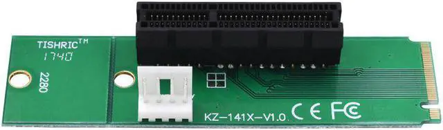 Alt view image 2 of 4 - TISHRIC NGFF M2 to PCI-E 4x Riser Card 4x 1x Slot M.2 Key M2 To PCIE Adapter Multiplier For BTC Miner Machine Riser Converter
