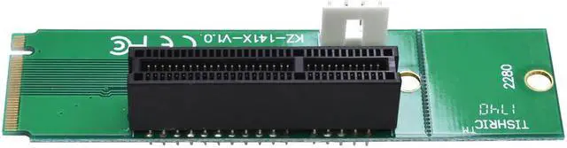 Alt view image 4 of 4 - TISHRIC NGFF M2 to PCI-E 4x Riser Card 4x 1x Slot M.2 Key M2 To PCIE Adapter Multiplier For BTC Miner Machine Riser Converter