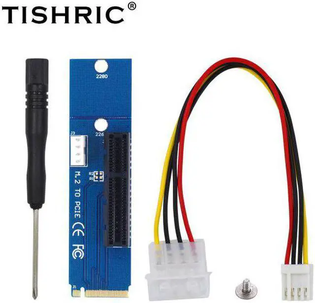Main image of TISHRIC NGFF M2 to PCI-E 4x Riser Card 4x 1x Slot M.2 Key M2 To PCIE Adapter Multiplier For BTC Miner Machine Riser Converter