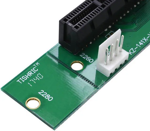 Alt view image 3 of 4 - TISHRIC NGFF M2 to PCI-E 4x Riser Card 4x 1x Slot M.2 Key M2 To PCIE Adapter Multiplier For BTC Miner Machine Riser Converter