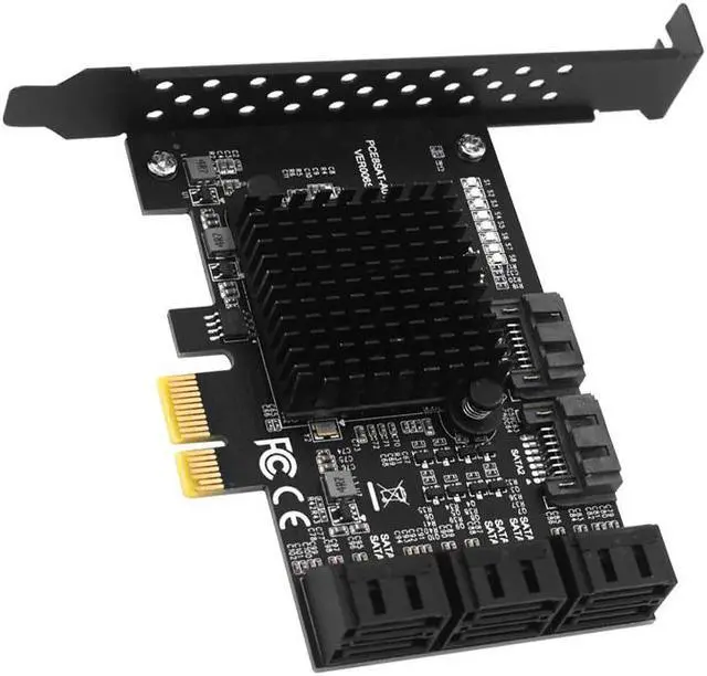 Main image of PCI E Sata Card PCI-E 1X To 8 Ports SATA 3.0 Adapter PCI Express Expansion Card 1X PCIE SATA Controller 6GB Adapter For HDD SSD