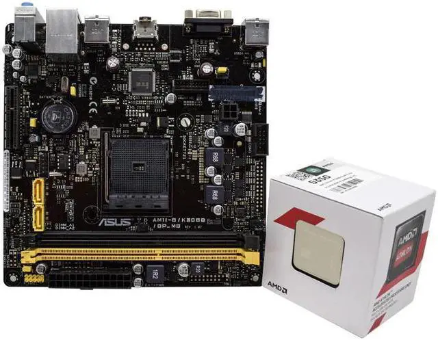 Alt view image 2 of 7 - ASUS AM1I-B/K30BD/DP_MB Motherboard Set Mother board DDR3 AM1 AMD A320 PCI-E 3.0 SATA2 USB2.0 With AMD x4 5150 Mini ITX 17*17CM