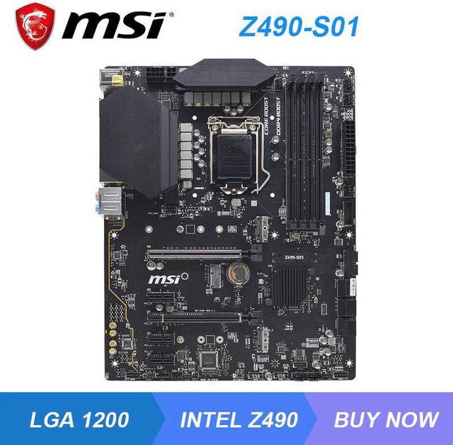 MSI Z490-S01 LGA 1200 Intel Z490 Gaming PC Motherboard ddr4 128G