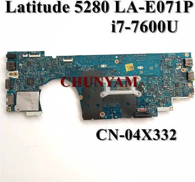 Alt view image 2 of 9 - CDM60 LA-E071P 4X332 Laptop Motherboard For DELL Latitude 12 5280 Series w/ I7-7600U CN-04X332 4X332 Mainboard 100% Tested