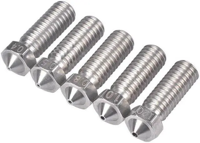 Alt view image 2 of 3 - 3D Printer Volcano Extra Lengthen stainless steel M6 Nozzle All Metal 0.6mm/0.8mm/1.0/1.2mm for 1.75mm/3.0mm