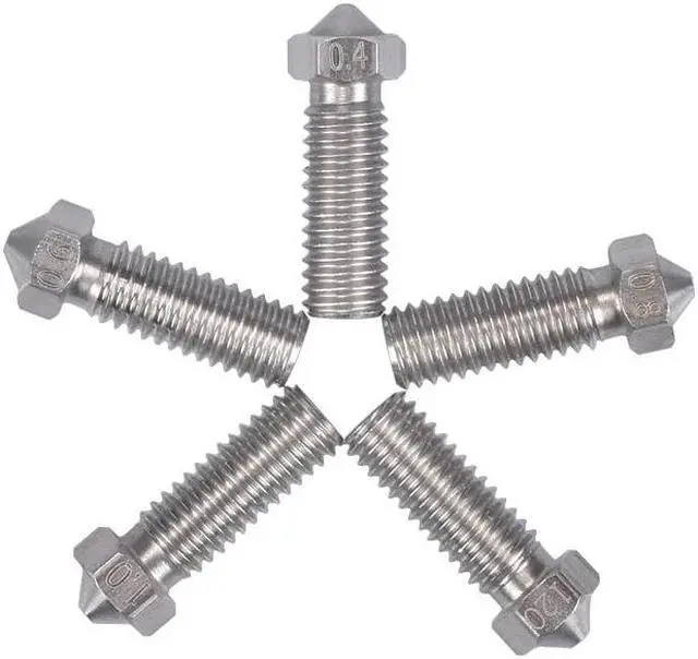 Alt view image 3 of 3 - 3D Printer Volcano Extra Lengthen stainless steel M6 Nozzle All Metal 0.6mm/0.8mm/1.0/1.2mm for 1.75mm/3.0mm