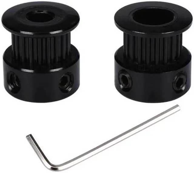 Main image of BIQU Latest GT2 Black Color Aluminum Timing Belt pulley 20 teeth for 3D printer GT2-6mm Width Timing Belt RepRap 3D Printer