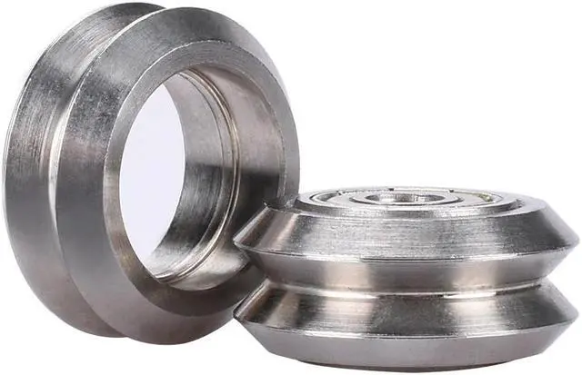 Alt view image 2 of 3 - BIQU Reprap Openbuilds V-type wheel with 625ZZ Bearings Stainless steel Metal Double V Pulley Gear Aluminum For 3D Printer