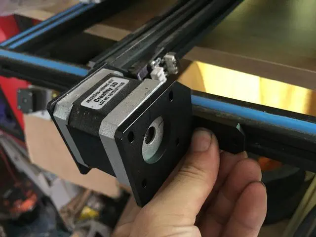 Alt view image 3 of 3 - funssor Creality CR-10/CR-10S 3D printer aluminum Y stepper motor reinforcement mount plate and damper