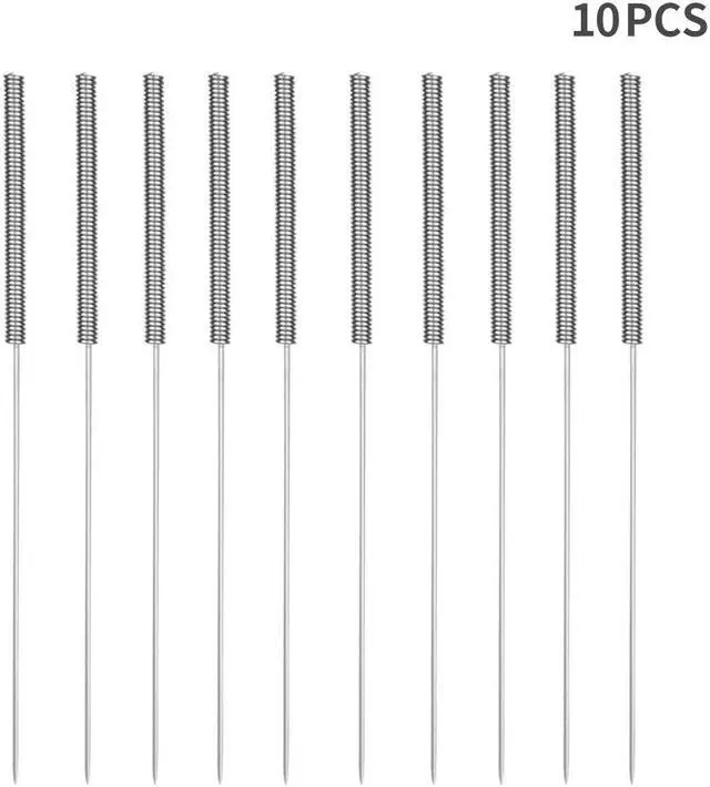 Alt view image 3 of 3 - 10Pcs 3D Printer part Nozzles+10Pcs Cleaning Kit Stainless Steel Cleaning Needle 0.4mm nozzle Needles 1Pack Tweezers Tool Kit