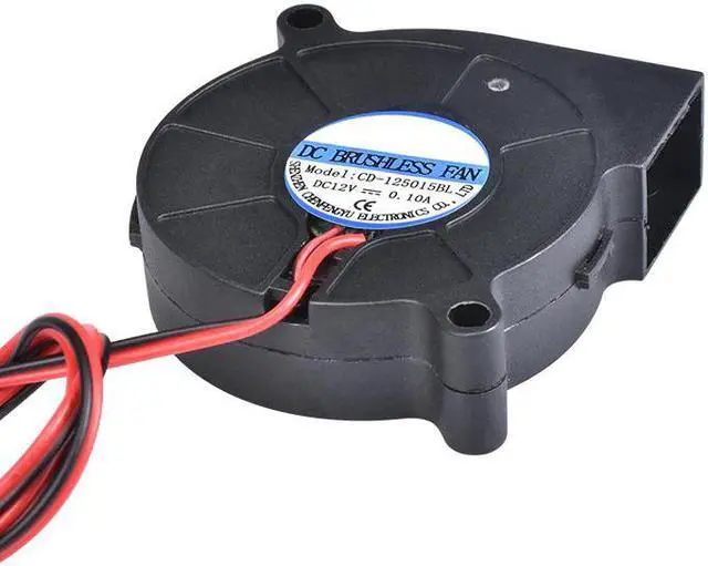 Alt view image 2 of 3 - 3D Printer Parts 5015 Blower Fan 12V 24V 0.1A Turbo cooling fan 5cm 50x50x15mm 5015/4010/3010 5V Black Plastic Fans For Extruder