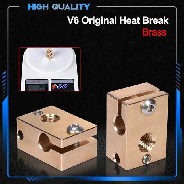 Main image of High Temperature V6 Heater Block Brass for E3D V6 copper hotend 3D Printer Parts Hardened Steel Heat Block Nozzle Titan extrude