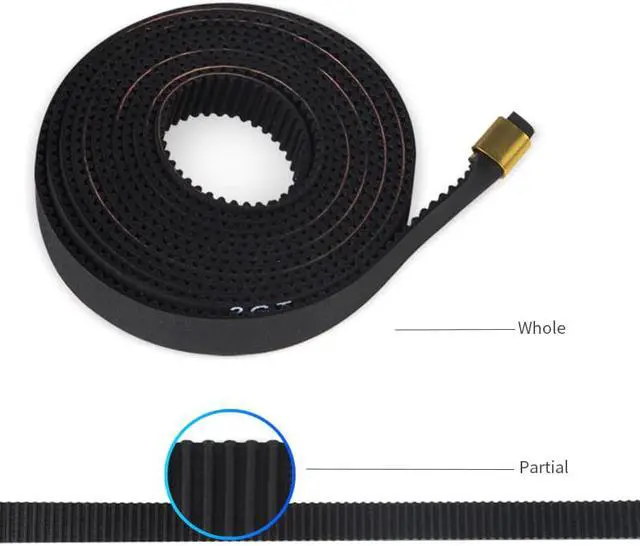 Alt view image 3 of 3 - CREALITY 3D Printer Parts CR-10 S5 X /Y Axis Black Synchronous Belt Kit 2GT With Copper Sets