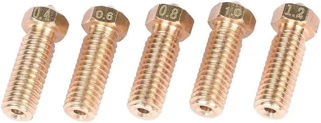 Main image of 10PCS Volcano 3D printer All metal brass 3D Lengthen extruder nozzle 0.6/0.8/1.0/1.2mm For 1.75/3mm supplies